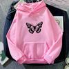 2025 Fashion Trend Autumn and Winter Butterfly Print Ladies Hoodie Casual All-match Sweatshirt Couple Korean Casual Simple Top