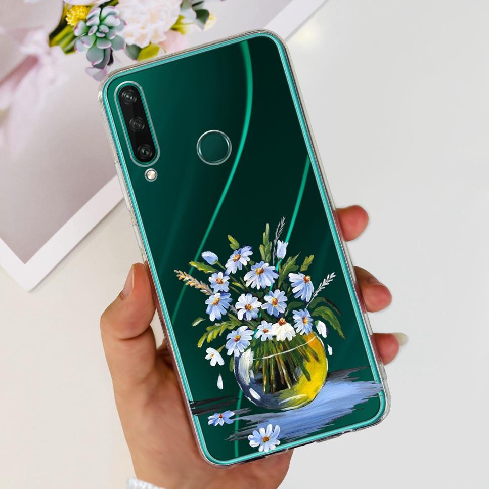 New Case For Huawei Y6p MED-LX9 Luxury Flower Love TPU Soft Silicone Back Cover For Huawei Y6p Y6P 2020 Bumper Phone Case Funda