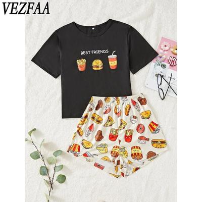 Женские модные повседневные летние весенние однотонные принты с коротким рукавом и круглым вырезом брюки костюмы