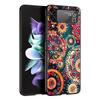 Чехол для телефона Samsung Galaxy Z Flip 7 6 5 4 с индийским узором мандала, жесткий ПК, черная крышка для Galaxy Z Flip3, складные Fundas, чехол