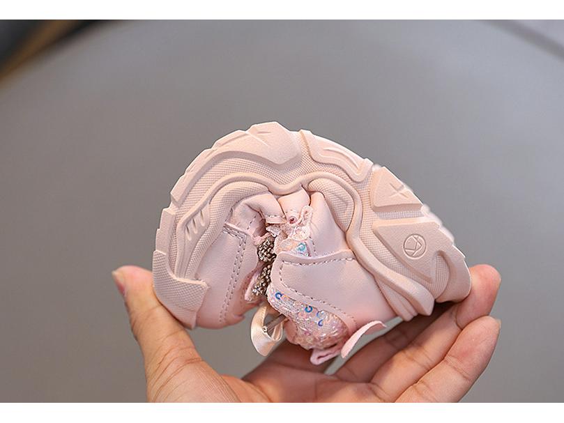 Детские кроссовки для девочек 1-6 лет с бантом, мягкой подошвой, нескользящие - Дышащие и универсальные