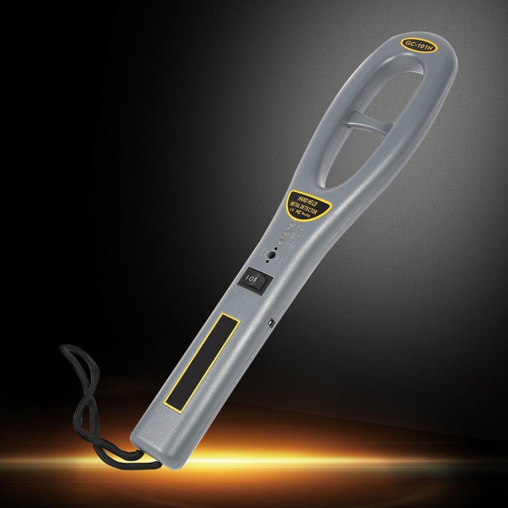Plastic Handheld Metal Detector Grey Metal Scanner Detector Reliable Anti-Theft Equipment