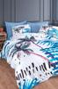 Palm 100% Cotton King Size Duvet Cover Set, Duvet Cover 200x220, Sheet 240x260, Double Size