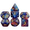 Набор многогранных кубиков DND, кубики смешанных цветов для настольной игры, реквизит для обучения математике, сувенирный подарок, 42 кубика, 6 туб, 1 подставка для туб