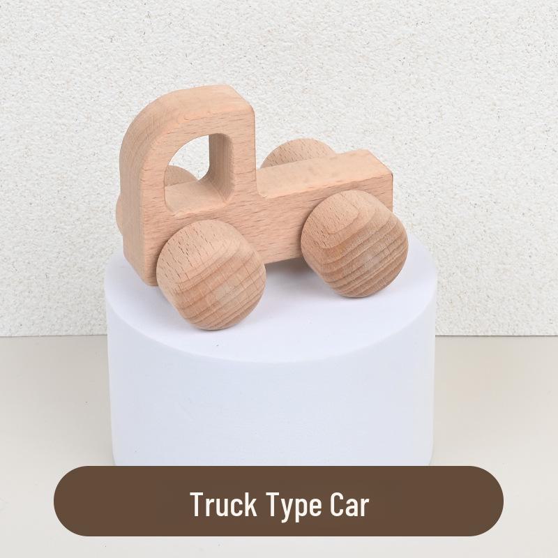 Экологичная игрушечная машинка из бука - натуральная отделка, безопасна для обучения детей