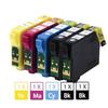 Compatible - Pack of 5 Black + Color Ink Cartridges - EPSON T1285