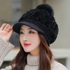 Soft Duck Tongue Cap Fluffy Plush Winter Hat Fashion Visors Hat  Women Girl