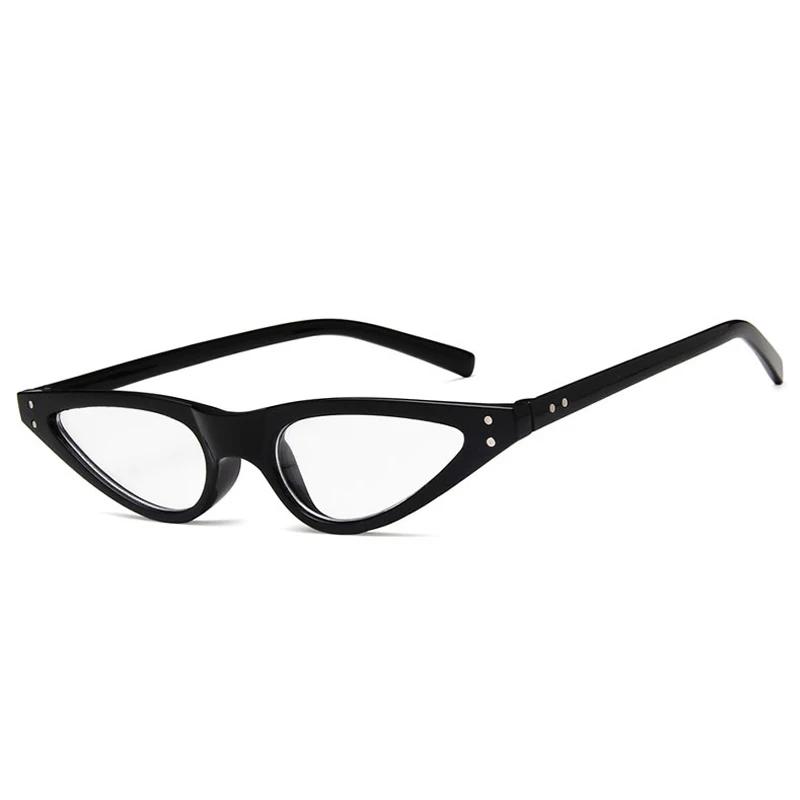 Солнцезащитные очки «кошачий глаз» Женская мода Ретро Маленькая оправа Солнцезащитные очки Винтажные Узкие Солнцезащитные очки Тренд UV400 Очки