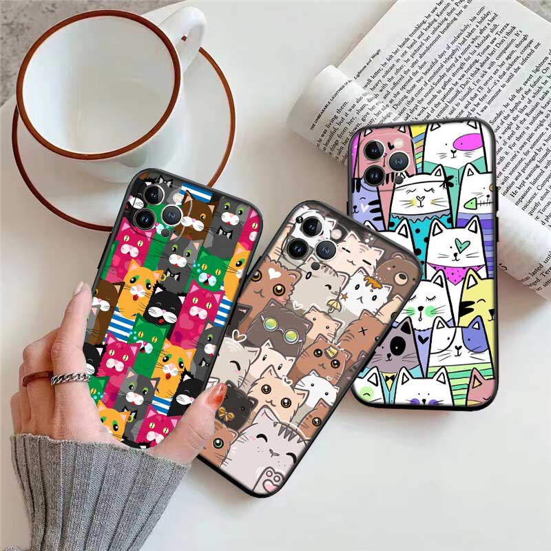 RE18 Cat Cartoon New High-End Shell Phone Case for Xiaomi Poco C40 C50 C51 C55 C65 C71 C75 F3 F5 F6 F7 M2 M3 Pro Ultra