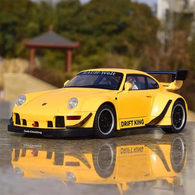 Porsche 911 993 RWB Модифицированный Суперкар Симуляция Литая Модель и Игрушечные Транспортные Средства Звуки и Свет Машинка с Инерционным Механизмом 1:Модель коллекции 24 сплава