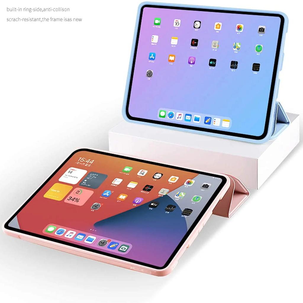 Силиконовый тонкий чехол для iPad Air 5, тройной смарт-чехол для Pro 11/10,5, чехол премиум-класса для iPad 10,2/9,7, мягкий чехол для Mini 6/5/4
