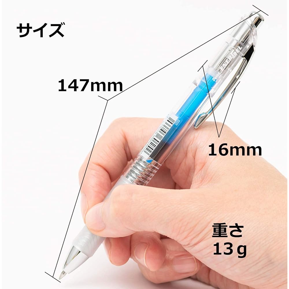 Шариковая ручка Pentel Гелевые чернила Гель Infree 0,7 мм Прозрачный корпус BL77TL-C Синий 10