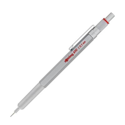 Серебряный механический японский карандаш Rotring 600, 0,5 мм, 1904-445 [Официальный товар]