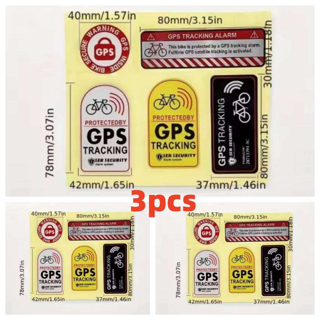1/2/3/4 шт. Наклейка-сигнализация для GPS-слежения MTB Дорожный велосипед Скутер Мотоцикл Противоугонная наклейка Предупреждающая Светоотражающая наклейка для велосипеда