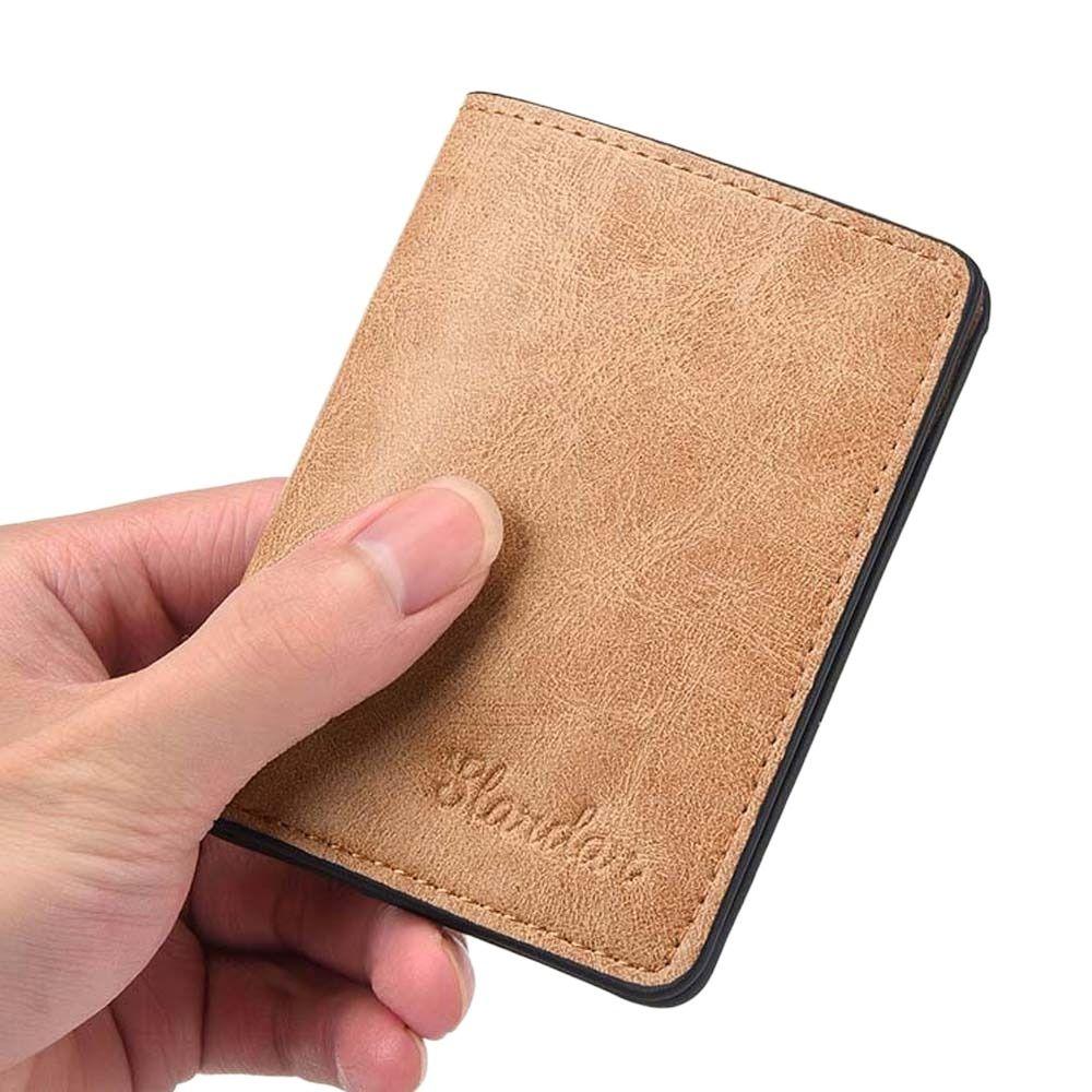 Money Bag Cash Clip PU Leather Ultra-thin Men Wallet Business Card Holder Coin Purse ID Card Cover