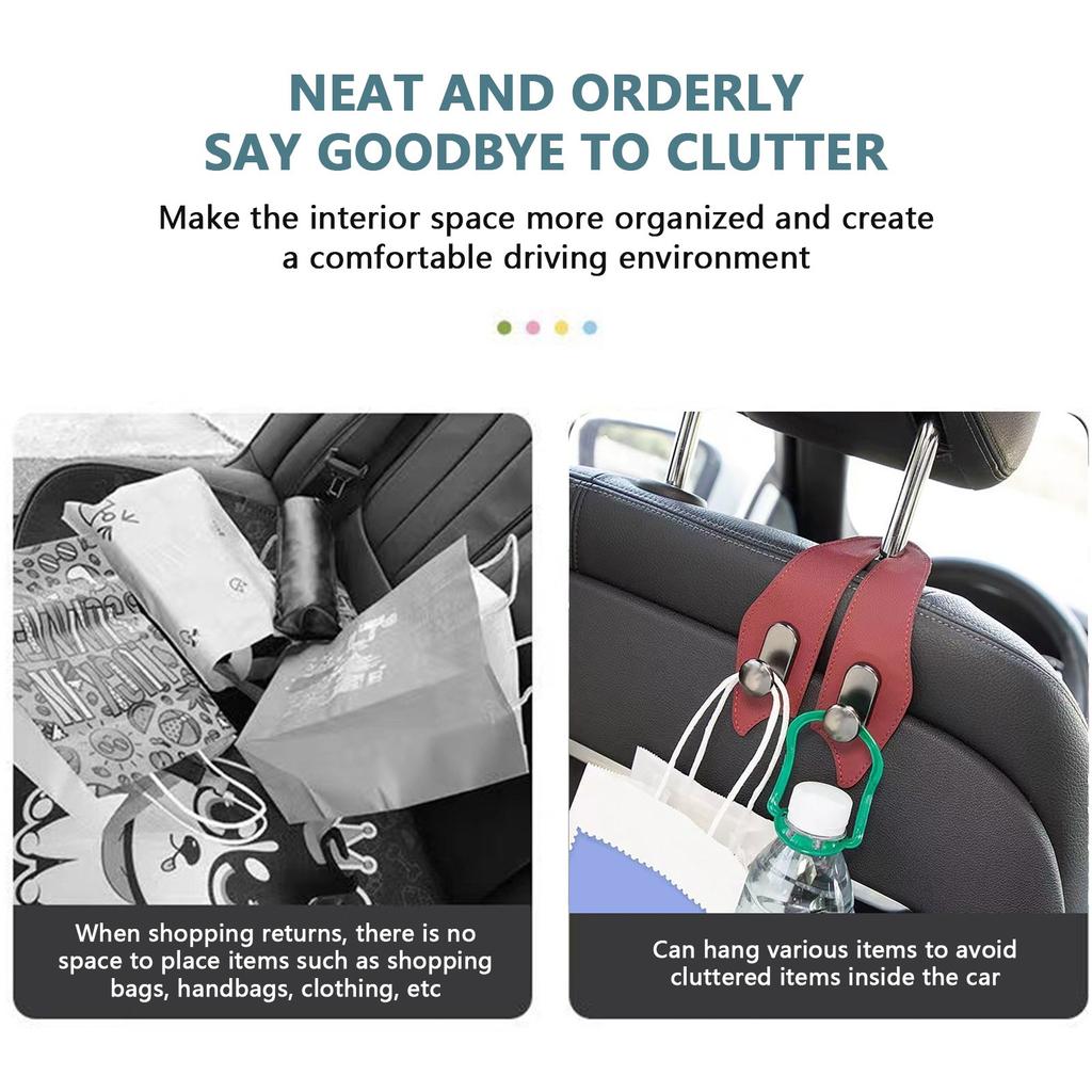 Автомобильный крючок для спинки сиденья автомобиля, двойной крючок для встроенного хранения автомобиля, скрытый подвесной крючок для хранения сзади