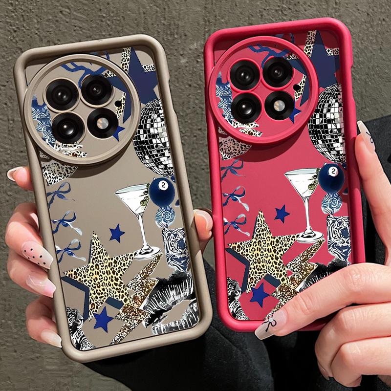 Leopard Star Disco Ball Pattern Case For OnePlus 15 13 13T 12 Shockproof Bumper Silicone Cover For Oneplus Nord 5 13R 12R 11R 5G