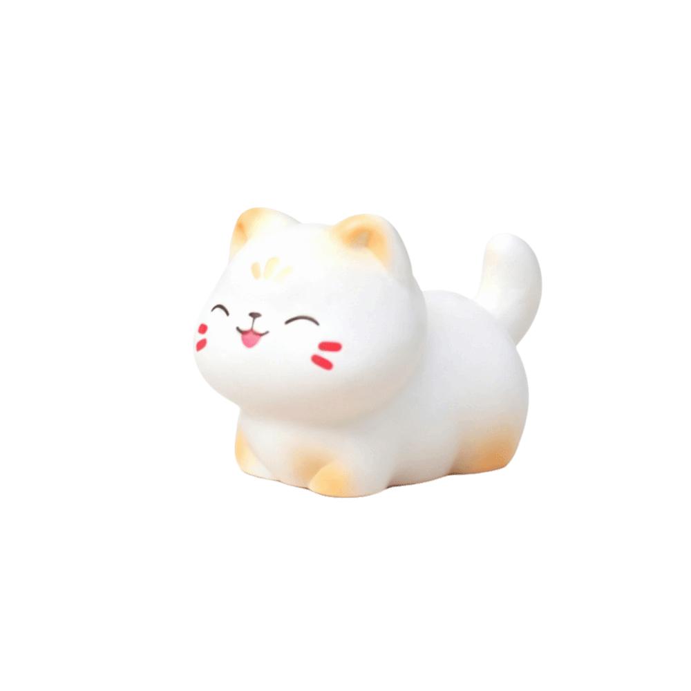 Wealth Cat Model Mini Resin Crafts Kawaii Animal Ornaments Cat Figurine Desktop Decoration