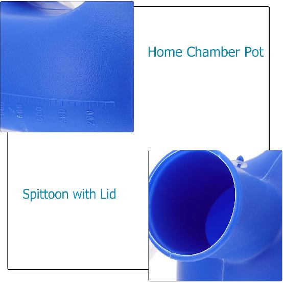 Бутылка-писсуар для мужчин – 2000 мл Упаковка из 2 штук – Непроливающийся мужской писсуар с крышкой для защиты от запаха – Портативный пластиковый контейнер для мочи для автомобиля,