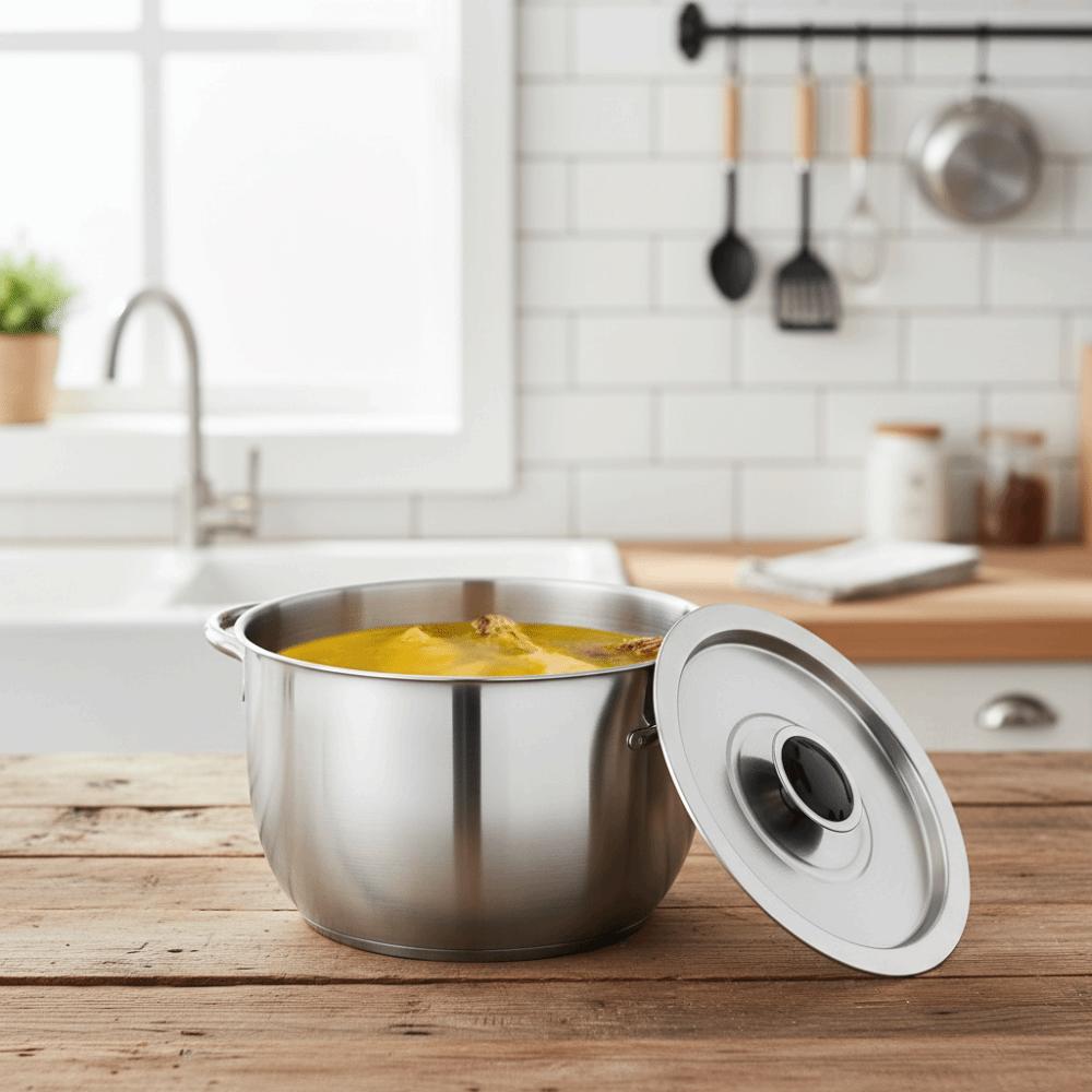with Filter Mesh Lard Filter Pot 316 Stainless Steel Grease Container Soup Pot  Kitchen Gadgets