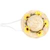 Pet Sombrero Hat Mini Straw Hat Pets Birthday Party Hats with Flowers for Small and Medium Dogs CatsYellow Flowers S