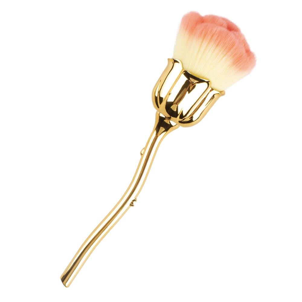 1 шт., кисть для пыли с розой для дизайна ногтей, кисть для красоты, кисти для румян, кисти для пудры, модные гель-аксессуары для ногтей, материалы, инструменты, мягкие