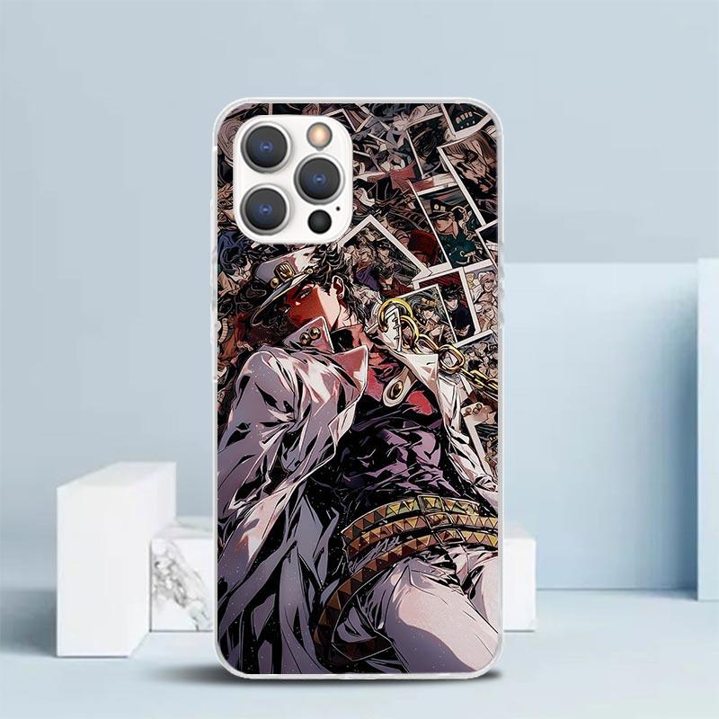 Чехол для телефона JoJo's Bizarre Adventure Kujo Jotaro Для iPhone 16 17 Air 16E 15 14 Plus 13 Mini 12 11 Pro Max 7 8 + SE 2020 Мягкий ТПУ