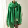 Thickened Mohair Women Scarf Solid Color Viscose Wrap Shawls Outdoor Winter Wrap Bandana  Female