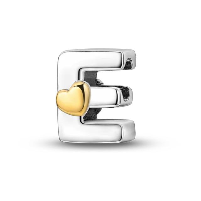 925 Sterling Silver Diy Alphabet Charms Beads Love Heart Letter Gift Dangle Fit Originalfashionbracelet Bangle Jewelry Marking
