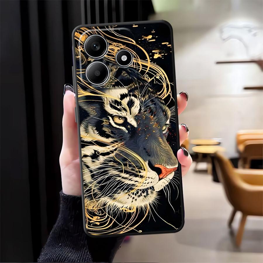 Case for Xiaomi Redmi Note 14 12C 13C A1 A2 A3 12S 12 11 Pro 11S 14C A4 A5 13 Pro Plus 10 K40 K80 9 8 7 Phone Cover Trendy Tiger