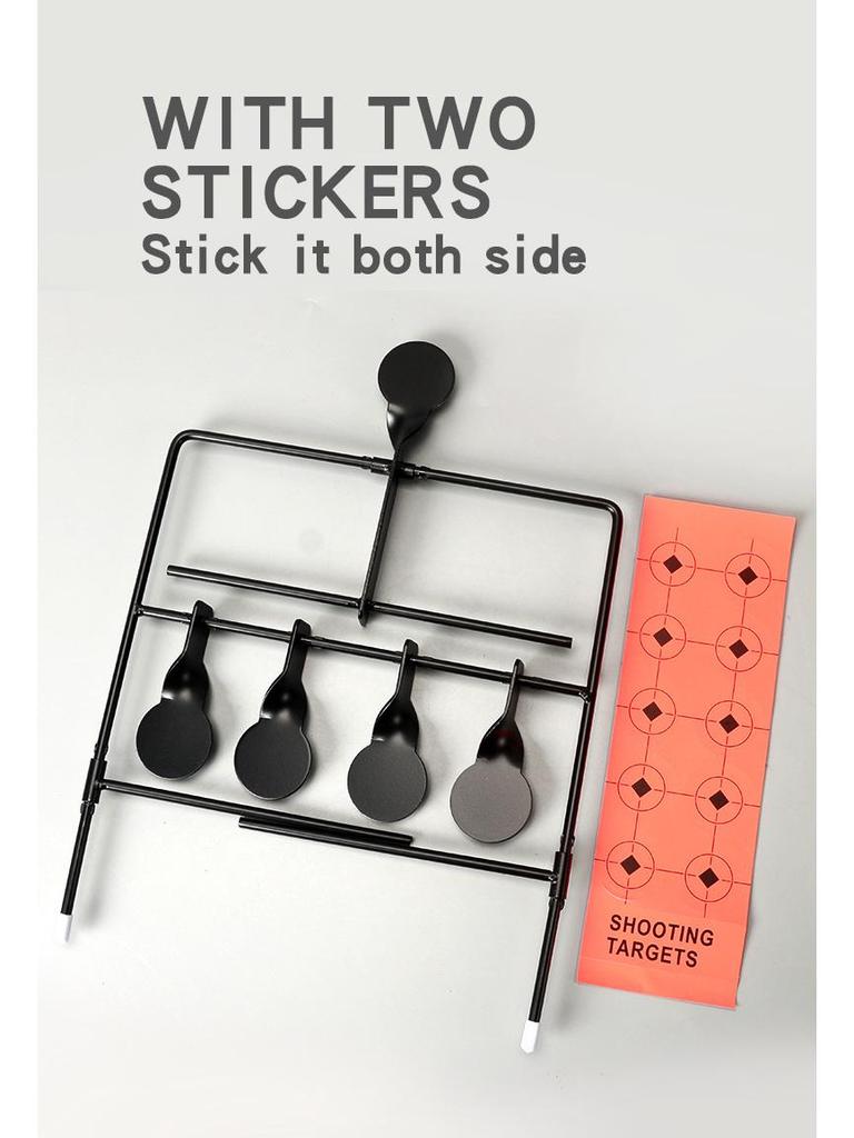 Cross-border Metal Iron IDPA Gravity Target with Quick Release, 4-Position Rotation, and Training Stickers