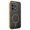For OnePlus Ace 2 Pro 5G Phone Case Carbon Fiber Textured Electroplated TPU Back Cover