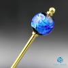 Sea Drop Glowing Firefly Dragonfly 22mm Single Hair Japanese Japanese Hair Accessory Hairpin, Glass, Ball, Blue, Bead, Luminous, Gold, Ornament,