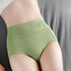 Graphite Antibacterial Women's Underwear Made of Pure Cotton High Waisted Briefs Printed Abdominal Underwear Panties