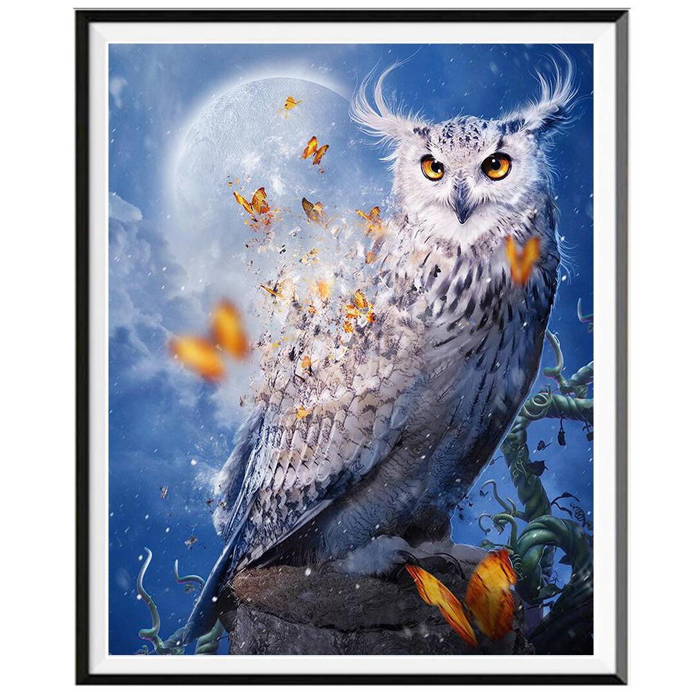 Animal 5D Diamond Painting Full Diamond Wolf Owl Tiger Round Diamond Mosaic Pattern Home Decoration Diy Handmade