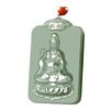 Men's and Women's Jade Guanyin Pendant Necklace - Sitting Lotus Bodhisattva Design