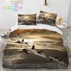 Airplane 3D Print Flying Plane Comfortable Duvet Quilt Cover Pillowcase Bedding Set Children Bedroom Decoration Home Textile