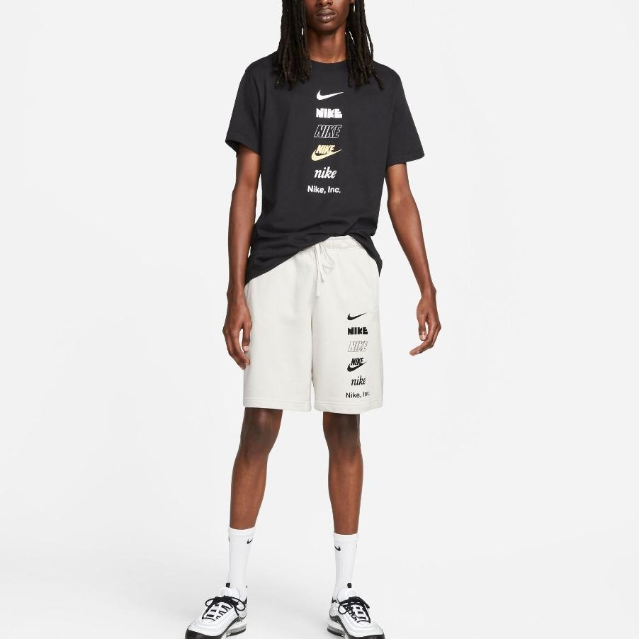 Nike Футболка с круглым вырезом и логотипом, мужские топы, черные DZ2875-010