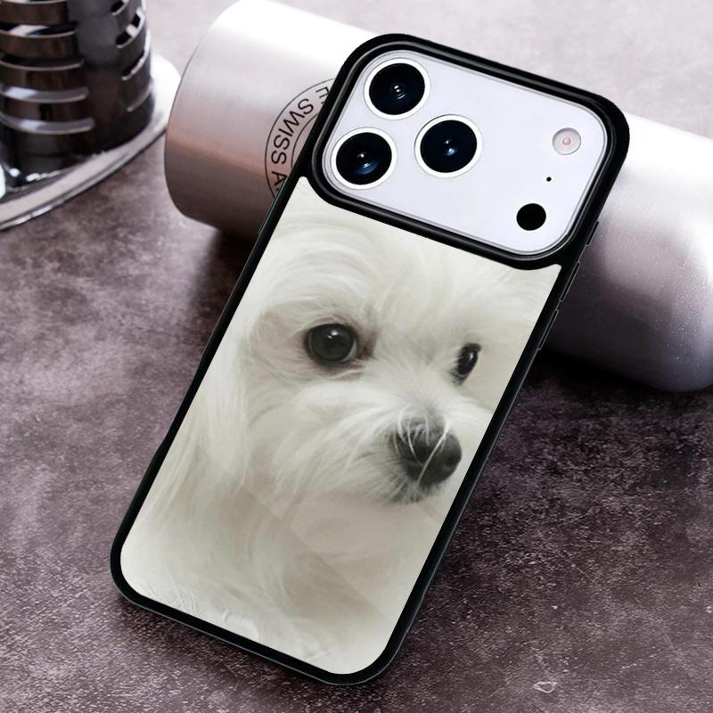 Cartoon Maltese Dog Phone Case For iPhone 17 16 15 14 13 12 11 Pro Max Plus 17Air Soft Silicone Cover