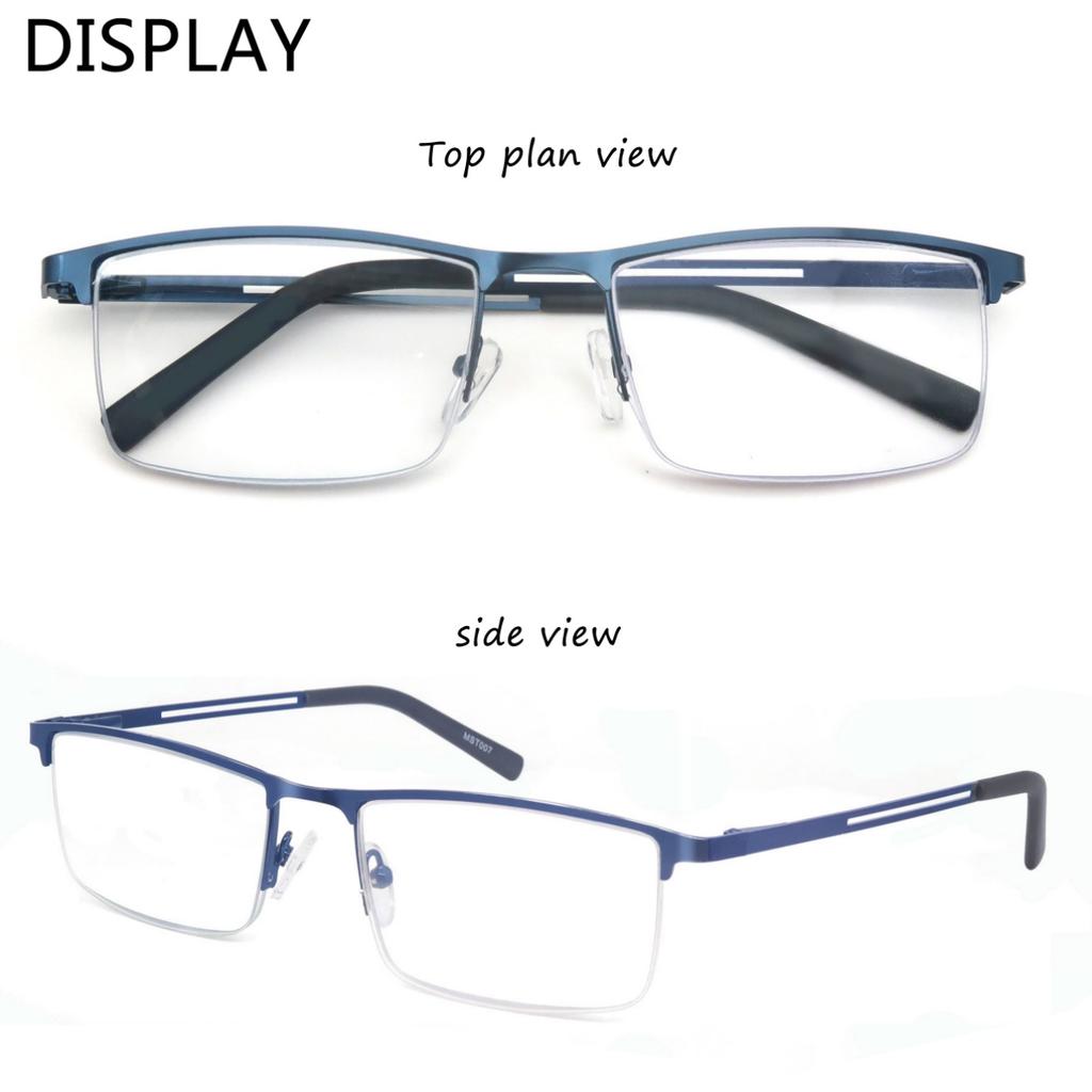 Очки для чтения с синим светом Мужские Компьютерные Очки Антибликовые Металлическая оправа с пружинным шарниром Защита UV400 Снятие напряжения глаз