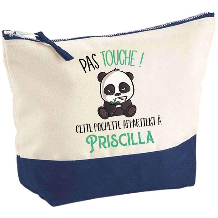 Trousse de maquillage - PLANETEE - Priscilla Pas touche Panda - Grand format - Coton - Impression HD