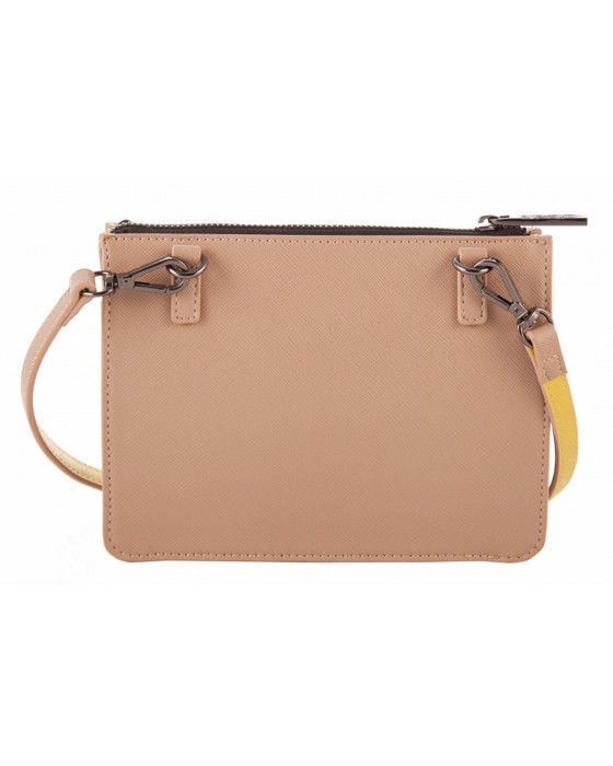 Petit sac pochette - CHRISTIAN LACROIX - Plaza - Toile enduite - Taupe - Dimensions L20xH16xE5cm