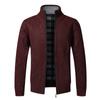 Autumn Winter New Men's Jacket Slim Fit Stand Collar Zipper Jacket Men Solid Cotton Thick Warm Sweater