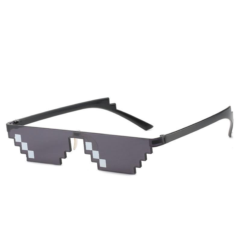 Китайский иероглиф Мозаика Аниме Рождество Пиксельные Солнцезащитные очки - Забавные очки для личности второго измерения