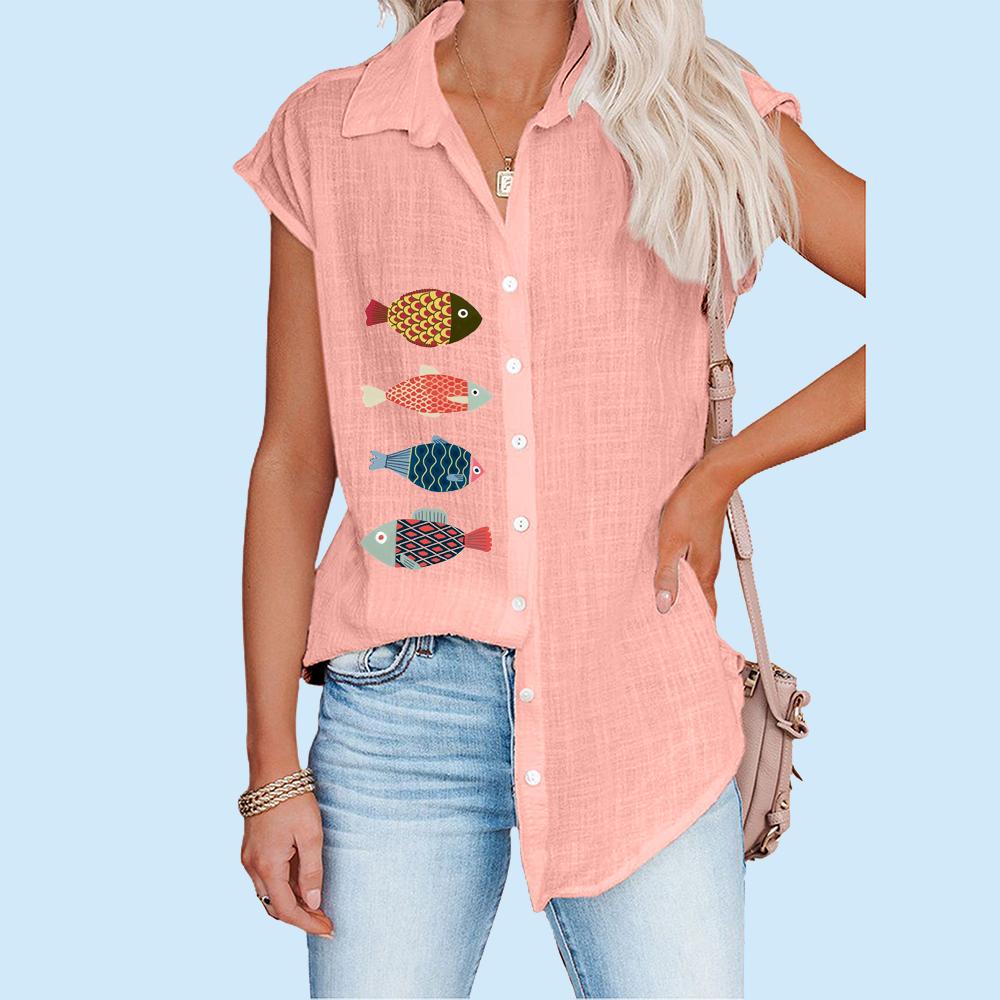 Женская модная футболка с принтом, летняя повседневная тонкая блузка с коротким рукавом, кардиган большого размера, футболка