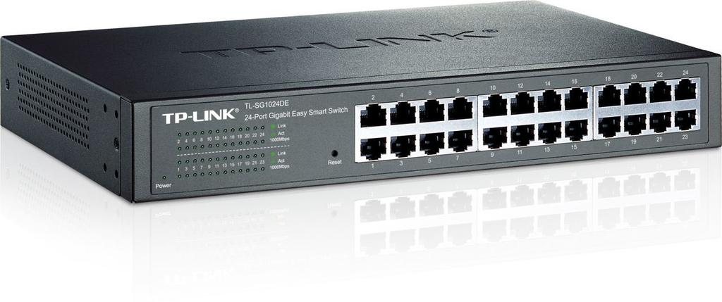 Easy Smart Switch 24 Ports Giga Compatible with Management Function Metal Housing TP-Link 10/100/1000Mbps TL-SG1024DE