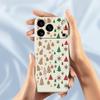 For iPhone 17 Pro Max Case Christmas Tree Gingerbread Pattern Printing Straight Edge TPU Phone Back Cover