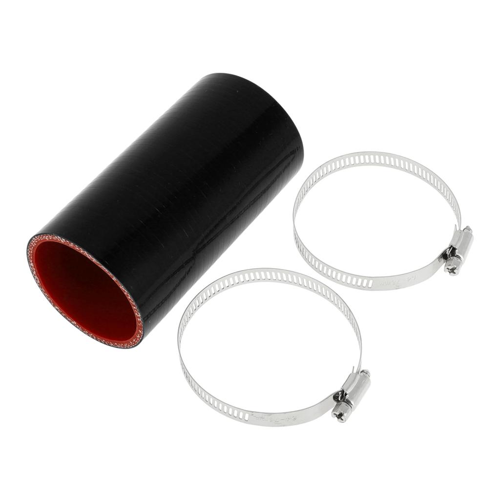 X AUTOHAUX Silicone Hose, Silicone Tube, Intercooler, Turbo, Intake Pipe, Black, Length 5.0 Inches