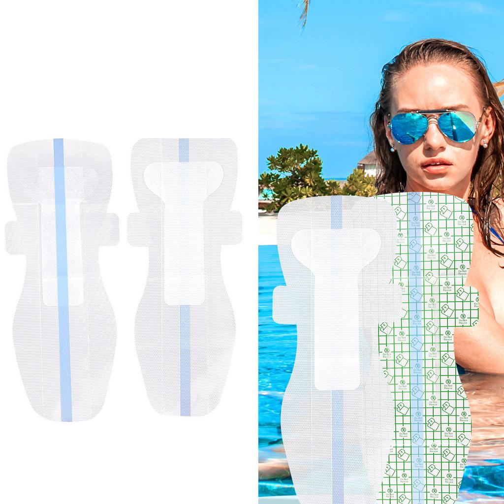 Long Swimming Sanitary Pad with Wing Water Resistant Swimming Sanitary Pad Adhesive Swimming Patches for Women Swimming