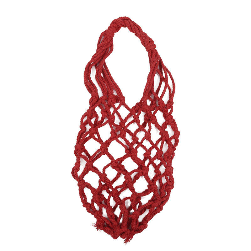 1pc Handmade Mesh Bag Reusable Beverage Holder Coffee Cup Holder Portable Drink Carrier Decorative Mesh Bag